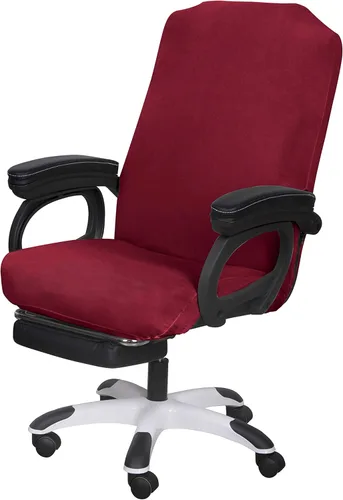 Miniatura 39 de SARAFLORA Paquete de 2 fundas para sillas de oficina, fundas elásticas para sillas de escritorio, fundas extraíbles para silla de oficina con Negro