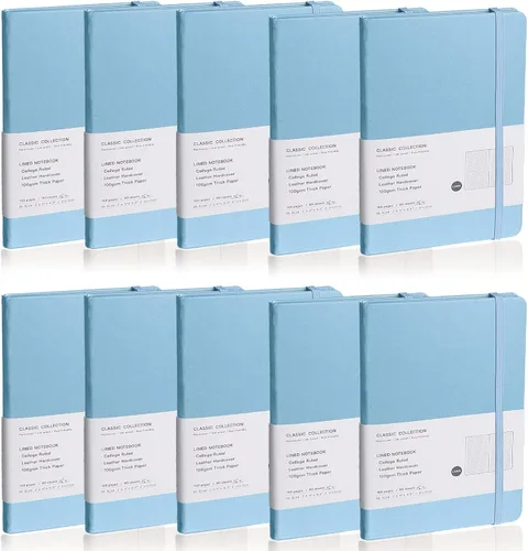 Miniatura 38 de Cuaderno rayado con tapa dura para hombres y mujeres – Cuadernos para escribir, trabajo, escuela, hogar y notas diarias, 160 páginas – Tamaño A5