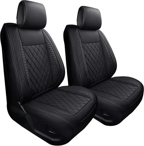 Tomatoman F-150 Fundas de asiento delantero compatibles con Ford F150 2009-2024 2025 2026 2017-2026 F250 F350 F450 Supercrew Super Duty Limited