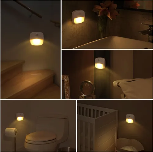 Miniatura 2 de AMIR Luz con sensor de movimiento mejorada para interiores, luces de escalera, funciona con pilas, luz nocturna LED inalámbrica adhesiva