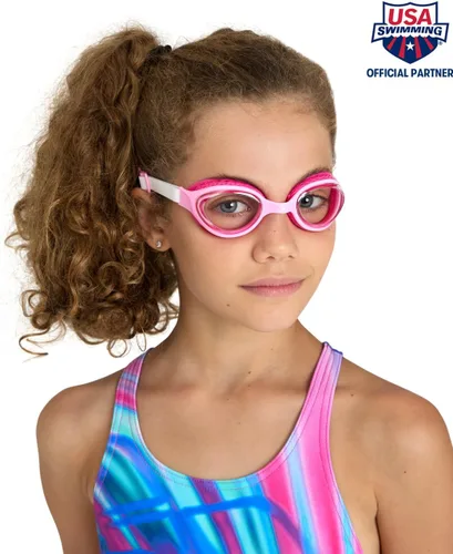 Miniatura 3 de ARENA Unisex Kids Junior Air Mirror Swim Goggles for Swimming Ages 6 to 12 Air Seals Anti-Fog Coated Lens Adjustable Strap Plata/azul marino/agua