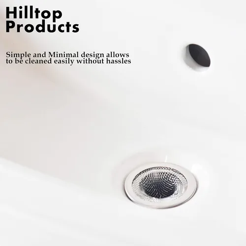 Miniatura 5 de Paquete de 12 – Cesta superior de 2.125 pulgadas / 1 pulgada – Colador de drenaje de malla para fregadero de baño, utilidad, pendiente, lavandería