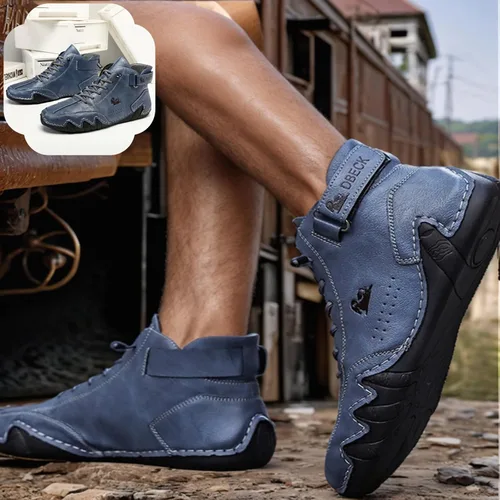 Miniatura 33 de JishinGal Botas Chukka de ante para hombre, ligeras, descalzas, para caminar, al aire libre, informales, italianas, hechas a mano, de caña alta, sin