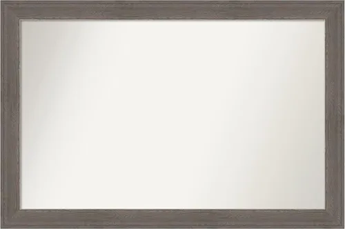Miniatura 527 de Amanti Art Espejo de pared personalizado no biselado (24.5 x 24.5 pulgadas), marco gris marrón alta, varios tamaños personalizados, espejo de baño