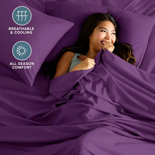 Miniatura 21 de Bare Home Hotel Luxury - Juego de sábanas tamaño individual, extra suave, 4 piezas, bolsillos profundos, ajuste fácil, refrescante y transpirable
