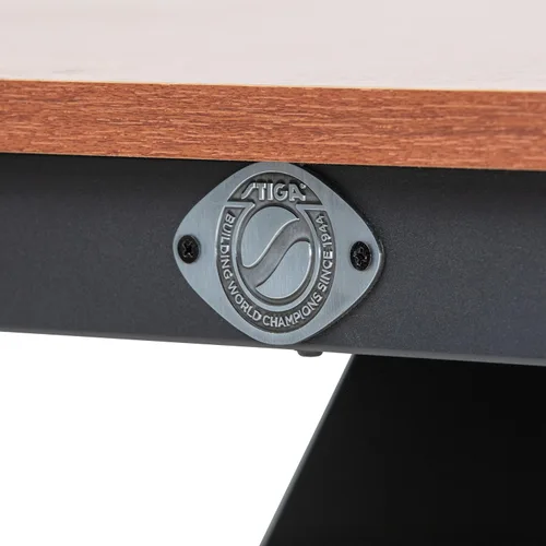 Miniatura 7 de STIGA Mesa de ping pong ultra interior – Mesa de ping pong de grano de madera de 0.709 in con marco de acero, red de torneo y poste, niveladores