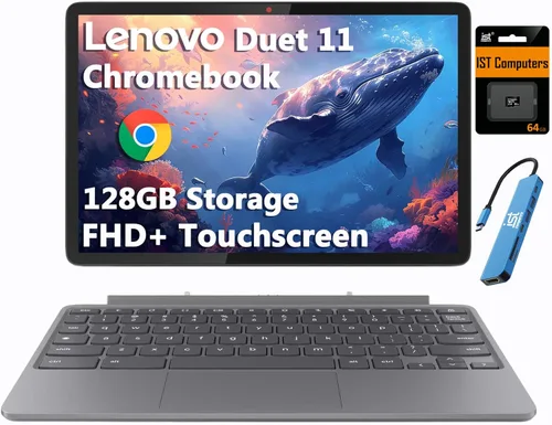 Miniatura 9 de Lenovo Chromebook Duet - 2025 - Laptop convertible - ChromeOS - Pantalla táctil IPS WUXGA de 10.95" - 4GB de memoria - Almacenamiento de 64GB