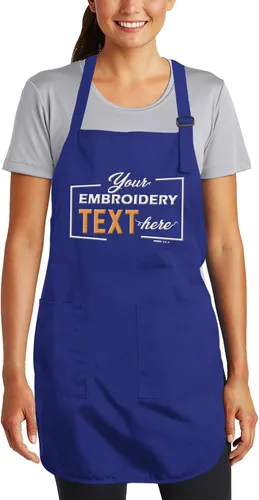 Miniatura 13 de TEEAMORE Delantales bordados personalizados para mujeres y hombres, añade tu texto de chef para parrilla de cocina, delantal personalizado