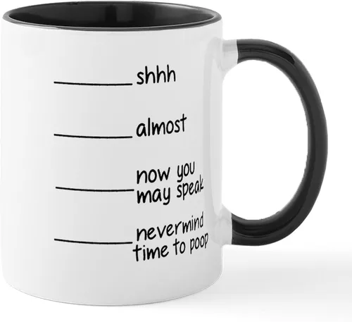 Miniatura 20 de CafePress Time To Poop Mugs Taza de café de cerámica de 11 oz (11.0 fl oz)