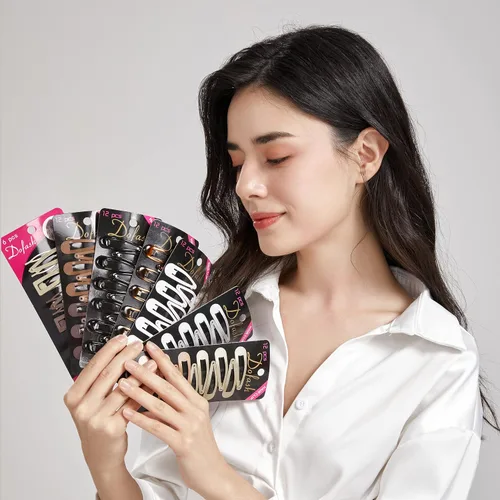 Miniatura 3 de Dofash Pinzas para el cabello a presión de metal, 2.0 in, accesorios básicos para el cabello, pinzas para el cabello de estrella, 12 piezas