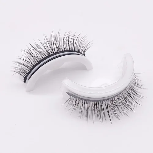Pestañas autoadhesivas reutilizables naturales, múltiples reversibles, autoadhesivas, impermeables, pestañas postizas (L08)