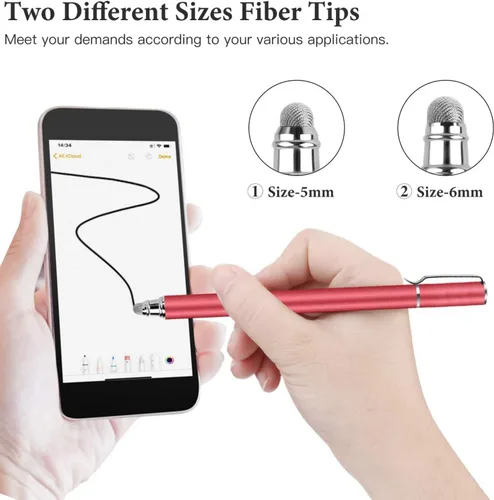 Miniatura 4 de Lápiz capacitivo rojo para pantalla táctil, punta de fibra de aluminio, ligero, compatible con Motorola Moto G Power (2022), Moto G Pure, Moto G