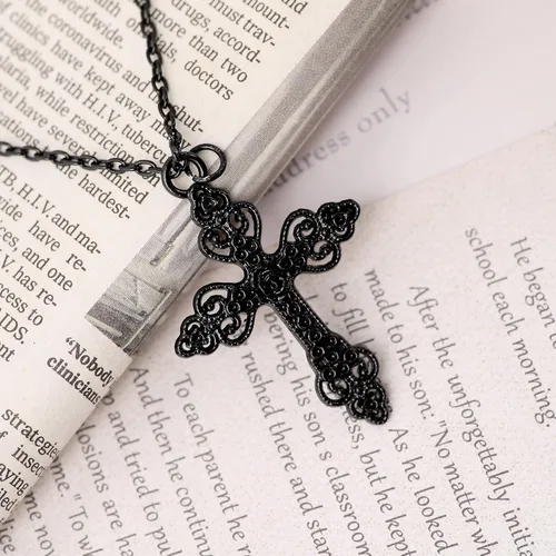 Miniatura 5 de Sacina - Colgante o gargantilla gótica con diseño de cruz para mujer para regalar