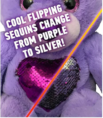 Miniatura 2 de Stuffems Toy Shop Cuddly Soft - Oso morado brillante de 16 pulgadas. Los rellenamos, los amas.