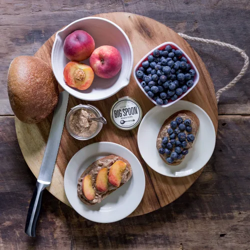 Miniatura 7 de Big Spoon Roasters Mantequilla de maní y pecana con canela y arce, mantequilla de maní baja en azúcar, mantequilla de maní cremosa con jarabe