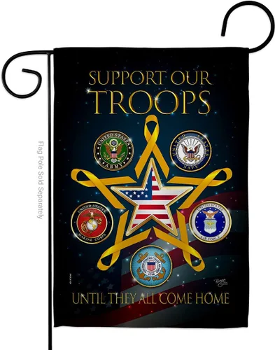 Bandera de jardín de cuerpo de tropas militares, decoración del hogar, Fuerzas Armadas Servicio oficial de los Estados Unidos, todas las ramas,
