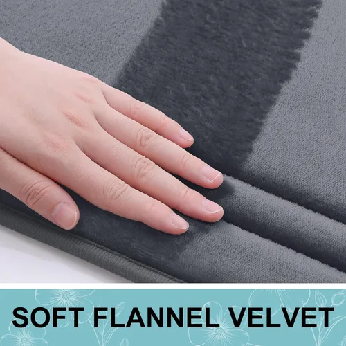 Miniatura 3 de Grandaily Alfombra de baño de espuma viscoelástica de 24 x 16 pulgadas, ultrasuave, antideslizante y absorbente, lavable a máquina, cómoda alfombra