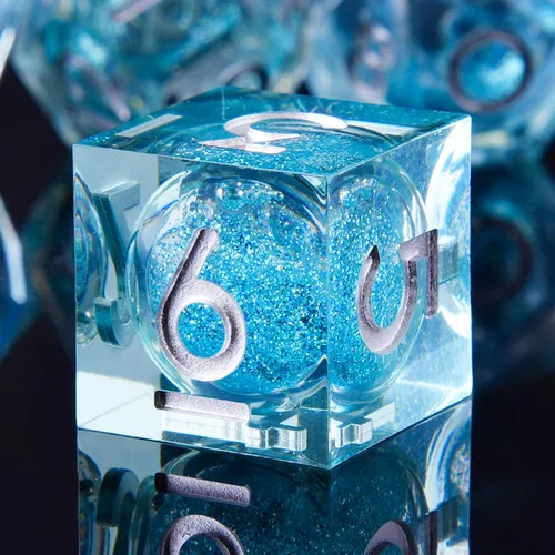 Miniatura 36 de DND Juego de dados de 8 piezas con ojo de dragón extra D20-Beholder's Eye Liquid Core Sharp Edge Resina poliédrica hecha a mano 2 × D20 D4 D6 D8 D10