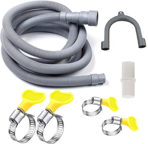 Miniatura 9 de HLMOptimo Manguera de drenaje universal para lavadora de 6 pies, kits de extensión de manguera de drenaje flexible para lavavajillas, lavadora