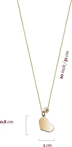 Miniatura 3 de Collares con colgante de oro real de 14 quilates, perlas cultivadas elegantes y brillantes, regalos de joyería para mujer, disponibles en diferentes