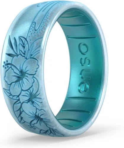 Miniatura 12 de Enso Rings Etched Classic Silicone Rings - Etched Coastal Collection - Comfortable and Flexible Design