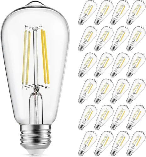 Miniatura 14 de Gozelux – Bombillas LED Edison vintage regulables, 60 vatios equivalentes a 750 lúmenes, 6 vatios, bombillas Edison de luz diurna blanca de 5000K