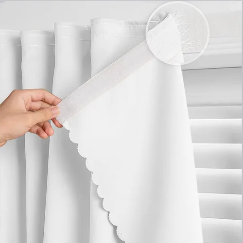 Miniatura 24 de Cortinas autoadhesivas, sin taladrar, sin varilla, cortinas opacas fáciles de instalar para persianas de ventana, dormitorio