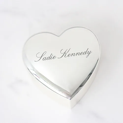 Miniatura 9 de Caja de recuerdo de joyería de corazón personalizada, aniversario para amiga, compañera de trabajo, esposa o hija, regalos con nombre grabado