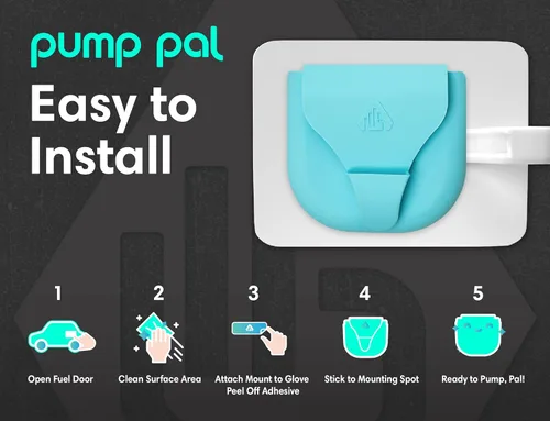 Miniatura 5 de Pump Pal Guante de combustible reutilizable Protege las manos de las sucias manijas de la bomba de gas y teclados Fácil de instalar, se fija