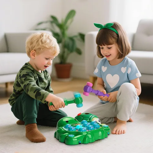 Miniatura 3 de Juguetes interactivos de golpear al topo para niños de 2 a 4 años, juguetes educativos de aprendizaje para niños pequeños de 2, 3, 4, 5, 6 años