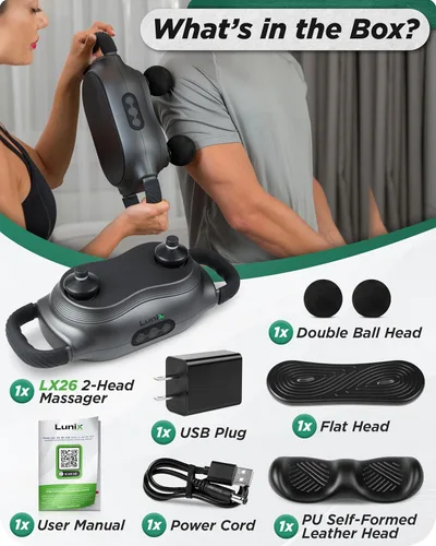 Miniatura 6 de Lunix Masajeador LX26 FSA para piernas y cuerpo completo, masajeador de vibración de mano para aliviar el estrés, relajación y comodidad muscular