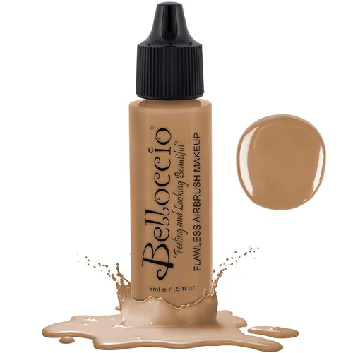 Miniatura 9 de Base de maquillaje aerógrafo, 1/2 botella Belloccio's, cosméticos profesionales Tonos beige claro-medio rosa