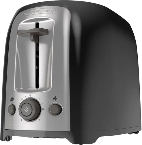 Miniatura 12 de BLACK+DECKER Tostadora de 2 rebanadas, TR1278BD, ranuras extra anchas, 7 configuraciones de tostado, 850 vatios, botones para pan congelado y Negro