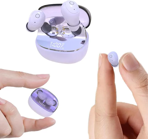 Miniatura 8 de Xmenha Mini auriculares invisibles pequeños para dormir inalámbricos Bluetooth para orejas pequeñas, discretos, de perfil bajo, auriculares ocultos