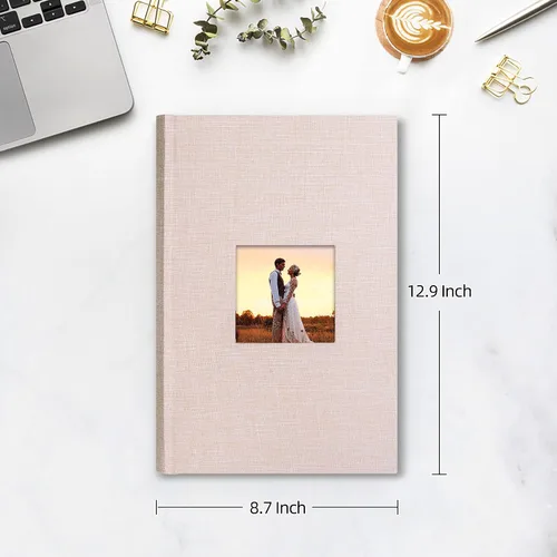 Miniatura 2 de Mublalbum Álbum de fotos de 4 x 6 pulgadas, 300 fotos, cubierta de lino con áreas de notas, libro de fotos para boda, familia, bebé y vacaciones