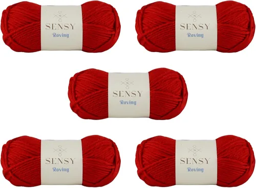 Miniatura 66 de Sensy Roving - Ovillo de lana multicolor, 3.5 onzas, 132 yardas, calibre 5, voluminoso (otoño)