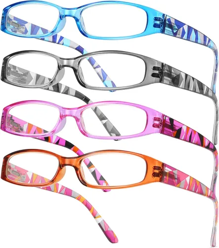 Miniatura 11 de Gaoye Paquete de 4 Lentes de Lectura para Mujer, Lentes de Lectura con Bloqueo de Luz Azul, Elegantes Lentes de Lectura para Mujer en 4 Patrones