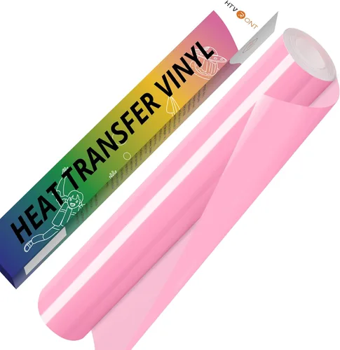 Miniatura 25 de HTVRONT Vinilo HTV de transferencia de calor blanco - 30,5 cm x 36,6 metros de vinilo blanco para planchar para camisetas, rollo de vinilo HTV