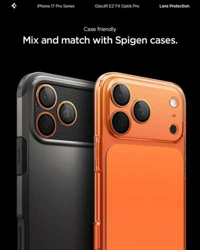 Miniatura 7 de Spigen Protector de Pantalla para Lente de Cámara [GlasTR EZ Fit Optik Pro] Diseñado para iPhone 17 Pro Max iPhone 17 Pro [Compatible con Fundas]