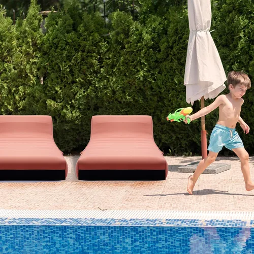 Miniatura 8 de Tumbona flotante tapizada y elegante para piscina, silla flotante grande y respaldo, lago resistente, playa, adultos y niños, tubo cómodo, duradero
