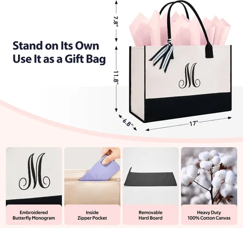 Miniatura 3 de Kepela Regalos para mujeres, regalos de cumpleaños para mujeres, su mamá buscadora, regalos personalizados, bolsa de mano con iniciales bordadas