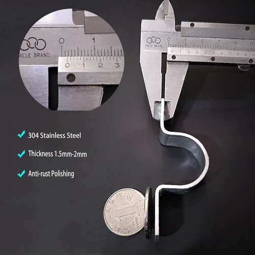 Miniatura 5 de Correa de tubo de 1/3 de pulgada, correa de conducto de acero inoxidable 304, abrazadera de correa resistente de 1 orificio para instalación