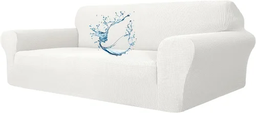 Miniatura 43 de Funda de sofá impermeable en forma de L, elástica, gruesa, antideslizante y suave, fundas para sofás de 1 plaza para un fácil cuidado, funda