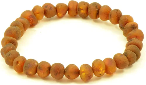 Miniatura 6 de Pulseras de ámbar crudo para adultos hechas con banda elástica, 7 pulgadas, hechas a mano con cuentas de ámbar báltico sin pulir/certificado