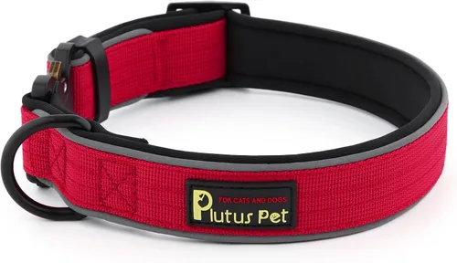 Miniatura 8 de Collar táctico para perro Plutus Pet, reflectante, collar ajustable resistente para perro, suave acolchado y cómodo, para perros pequeños, medianos