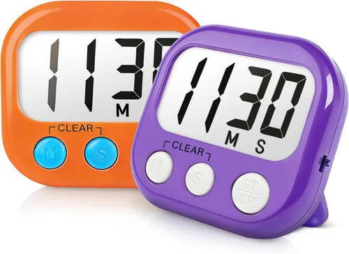 Miniatura 11 de Temporizadores de aula para profesores y niños, temporizador digital magnético grande, suministros para profesores, paquete de 12, azul y verde Azul