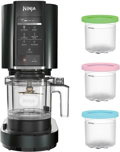 Ninja CN301CO CREAMi - Máquina para hacer helados, para gelato, mezclas, batidos, sorbetes, cuencos de batidos y más, 7 programas de un solo toque,