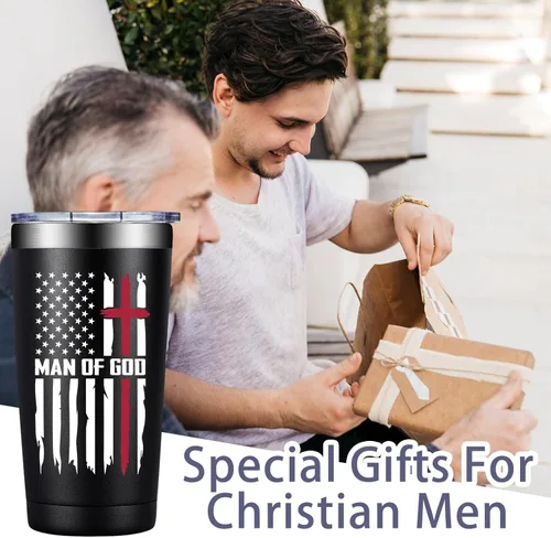 Miniatura 5 de Grifarny Regalos cristianos para hombres – Regalos católicos – Religioso, Escritura inspiradora, Pascua, regalo de bautismo para hombres