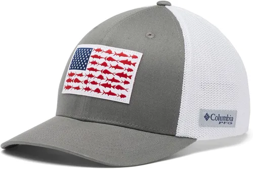 Miniatura 703 de Columbia - Gorra de malla con bandera con árboles unisex para adultos, corona alta