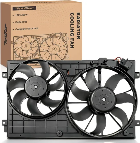 Miniatura 9 de PartsFlow Conjunto de ventilador de enfriamiento del radiador para BMW E46 325i 328i 330i 17117561757